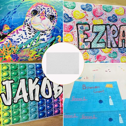 30 Sets Blank Sublimation A4 Jigsaw, DIY Heat Press Transfer Crafts Thermal Transfer Jigsaw, White Jigsaw for Maker Machine (A4-120 Pieces) by IHDYPPEW in Saudi Arabia