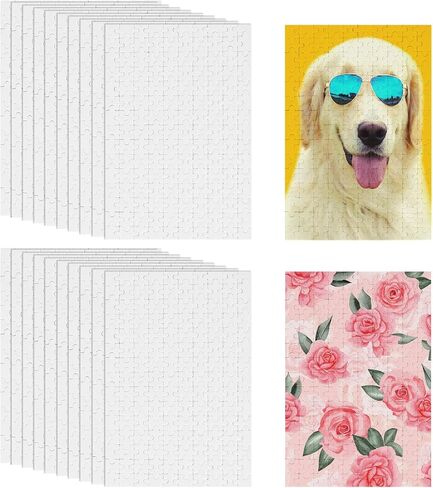 30 Sets Blank Sublimation A4 Jigsaw, DIY Heat Press Transfer Crafts Thermal Transfer Jigsaw, White Jigsaw for Maker Machine (A4-120 Pieces) by IHDYPPEW in Saudi Arabia