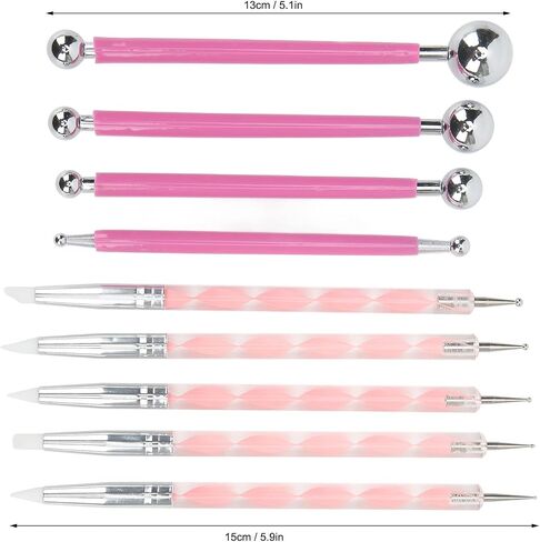 9Pcs Dotting Tools,Clay Sculpting Tools Embossing Ball Set Tracing Pens DIY Clay Indentation Tool for Rock Painting, Pottery Clay Modeling Embossing Nail Art in Saudi Arabia