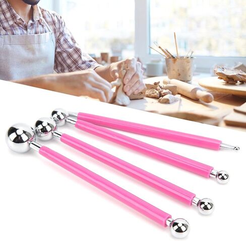 9Pcs Dotting Tools,Clay Sculpting Tools Embossing Ball Set Tracing Pens DIY Clay Indentation Tool for Rock Painting, Pottery Clay Modeling Embossing Nail Art in Saudi Arabia