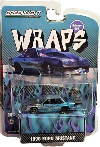 Collectibles Greenlight 51550 1990 Mustang Fox Body Wraps Part Time Collector 1:64 Scale in Saudi Arabia