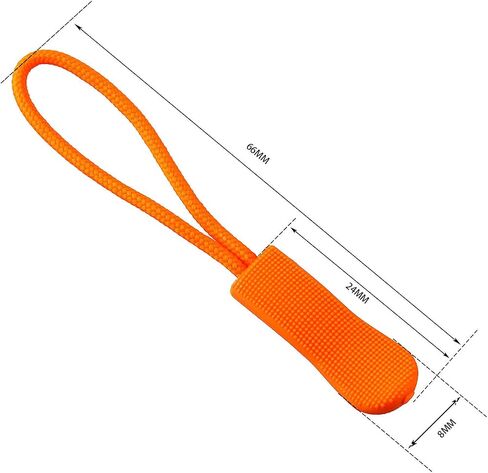 EKIND Zipper Pulls, 20-Pack Durable Extension Replacement Zipper Tags for Backpacks, Jackets, Luggage, Purses, Handbags (Fluorescent Orange) in Saudi Arabia