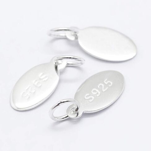 Craftdady 10Pcs Sterling Silver Flat Round Tiny Dangle Pendants Charms with Jump Rings 6x0.6mm for Jewelry Making in Saudi Arabia