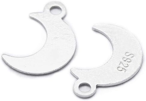 Craftdady 10Pcs Sterling Silver Flat Round Tiny Dangle Pendants Charms with Jump Rings 6x0.6mm for Jewelry Making in Saudi Arabia