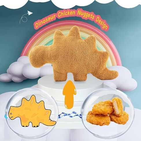 Dino Nugget Pillow, Large Dinosaur Chicken Nuggets Pillow for Birthday Gift, Dinosaur Stuffed Animal Plush Toy Funny Gifts, Dino Theme Party Decoration for Kids Boys Girls in Saudi Arabia