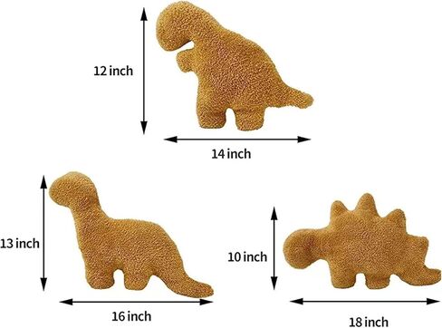 Dino Nugget Pillow, Large Dinosaur Chicken Nuggets Pillow for Birthday Gift, Dinosaur Stuffed Animal Plush Toy Funny Gifts, Dino Theme Party Decoration for Kids Boys Girls in Saudi Arabia