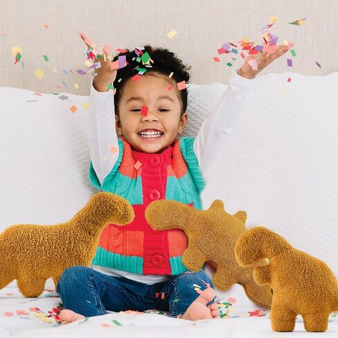 Dino Nugget Pillow, Large Dinosaur Chicken Nuggets Pillow for Birthday Gift, Dinosaur Stuffed Animal Plush Toy Funny Gifts, Dino Theme Party Decoration for Kids Boys Girls in Saudi Arabia