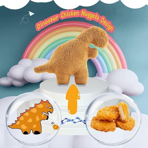 Dino Nugget Pillow, Large Dinosaur Chicken Nuggets Pillow for Birthday Gift, Dinosaur Stuffed Animal Plush Toy Funny Gifts, Dino Theme Party Decoration for Kids Boys Girls in Saudi Arabia