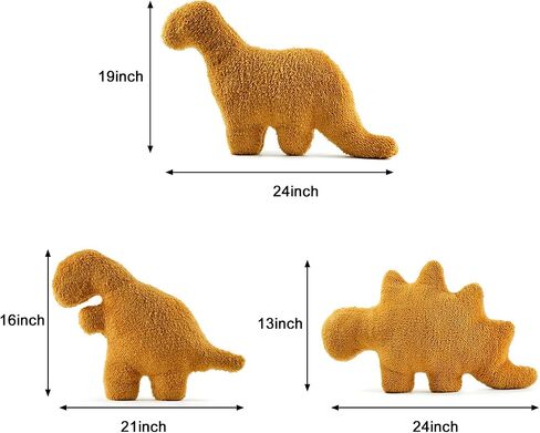 Dino Nugget Pillow, Large Dinosaur Chicken Nuggets Pillow for Birthday Gift, Dinosaur Stuffed Animal Plush Toy Funny Gifts, Dino Theme Party Decoration for Kids Boys Girls in Saudi Arabia