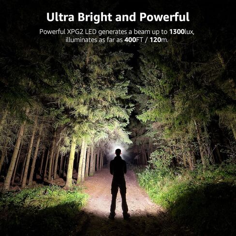 LE 320015 Battery Powered Headlamp - 1500Lux Super Bright LED Head Lamp with Red Light, IPX4 Waterproof Headlights for Outdoor Camping, Hiking, Hunting, Power Outages, Emergency, Hurricane, 2 Packs in Kuwait