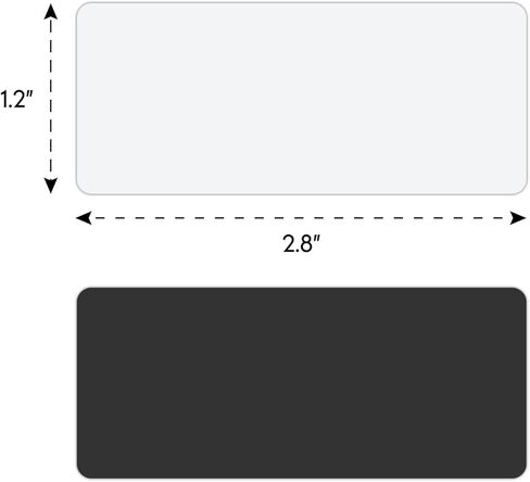 Colored Border Magnetic Labels 2.8x1.2 Inch 40 Pieces, Reusable Magnetic Dry Erase Labels for Whiteboards, Locker, School, Classroom, Office, Home in Kuwait