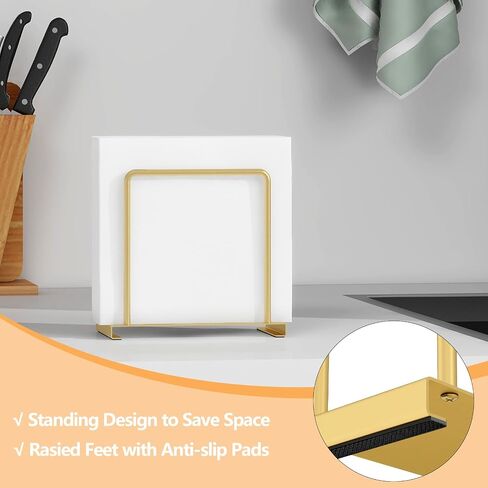Napkin Holder for Table, Metal Napkin Holder for Kitchen Dining, Standing Paper Napkin Storage for Table Countertop, Black in Saudi Arabia