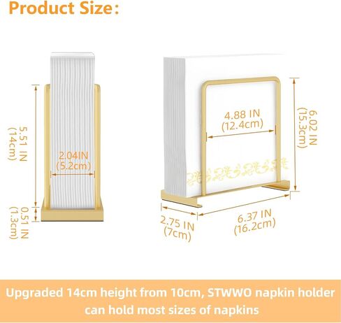 Napkin Holder for Table, Metal Napkin Holder for Kitchen Dining, Standing Paper Napkin Storage for Table Countertop, Black in Saudi Arabia