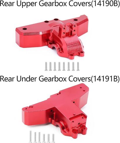 H14BM Upper Under Gearbox Covers for Hyper Go H14BM 1/14 MJX 14210 14209 RC Car Upgrade Parts(Red) in Saudi Arabia
