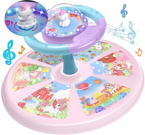 PERRYHOME Frozen Princess Twist Sit and Spin Toys for Toddlers 1-3, 360° Spin Twister Twist with 4 Game Modes LED Light and Built-in BGM in Saudi Arabia