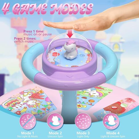 PERRYHOME Frozen Princess Twist Sit and Spin Toys for Toddlers 1-3, 360° Spin Twister Twist with 4 Game Modes LED Light and Built-in BGM in Saudi Arabia