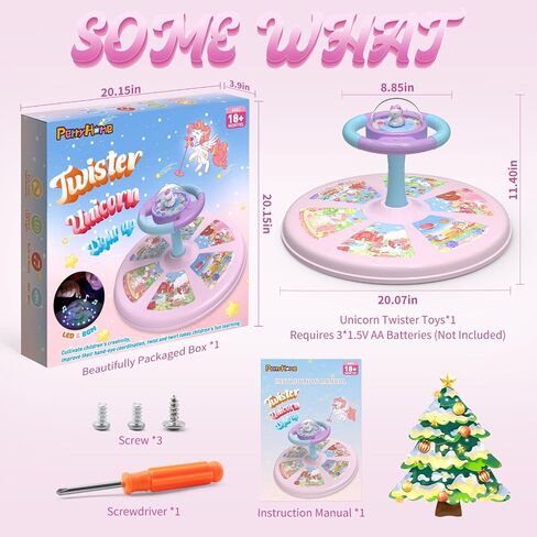 PERRYHOME Frozen Princess Twist Sit and Spin Toys for Toddlers 1-3, 360° Spin Twister Twist with 4 Game Modes LED Light and Built-in BGM in Saudi Arabia