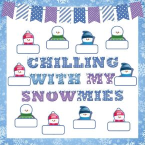 EggSun Snowman Bulletin Board for Classroom Decorations,Snowman Cutouts for Bulletin Boards Winter Snowman Bulletin Board Decors for Winter Holiday Classroom Wall Positive Bulletin Board Decor