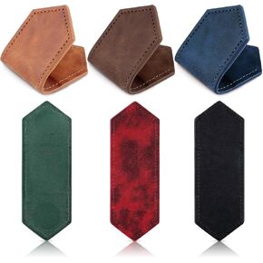 6 Pcs Leather Magnetic Bookmarks Bulk Graduation Gifts Bookmarks Teacher Appreciation Gifts Faux Magnetic Book Clips Book Reading Gift for Readers Book Lovers Student(5.12 x 1.77)