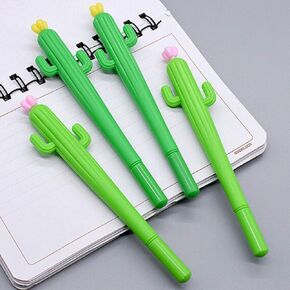 Sencoo 4 pack Blue Ink Gel Pens Creative Cactus Pen Stationery School Student Gift