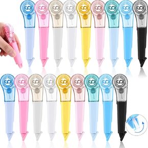 18 Pcs Correction Tape 9 Colors Correction Tape Pens Easy to Use Ink Corrector Tape for Instant Correction Shaped Applicator for Office School Supplies 1/5 Inch x 236 Inches