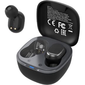 Bluetooth Wireless Earbuds 2 Plus Touch Control Bluetooth 5.3 with USB-C Charging Case IPX4 Splashproof in-Ear Stereo Earbuds Bulit-in Microphones-White&Black