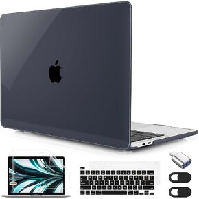 Compatible with MacBook Pro 13 inch Case M2 2023, 2022, 2021-2016 A2338 M1 A2251 A2289 A2159 A1989 A1706 A1708, Plastic Hard Shell & Keyboard Cover & Screen Protector, Crystal Light Pink