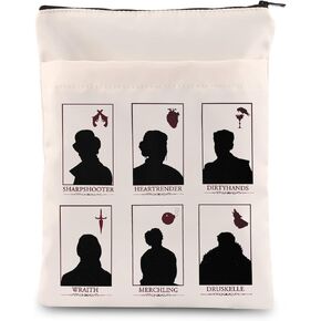 MNIGIU Six of Crows Merch Grishaverse Gift Six of Crows Book Sleeve Ketterdam Crow Club Gift S-JM Bookish Gift (DRUSKELLE BS)