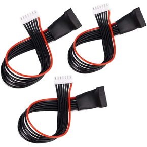 3 Pack ShareGoo 20CM 22AWG JST-XH Balance Charging Extension Cable Wire Lead Adapter for RC Car Boat Drone Lipo Battery (for 6S LiPo)