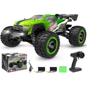 RACENT RC Truck 1:16 4x4 All Terrain RC Car 40KPH High Speed Remote Control Cars for Boys, Off-Road Monster Truck with 2.4Ghz Radio Control, 2 Batteries, Gifts for Kids Adults
