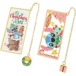 2Pcs Stitch Stainless Steel Bookmark - Cute Cartoon with Pendant Bookmarks, Creative Stitch Decoration Gift, Stitch Gift for Book Loving Lady Sister Daughter Granddaughter BFF. (C 2Pcs Stitch)