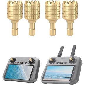 3 Pairs Mini 3/Mini 3 Pro/Mini 4 Pro/Air 3/Air 2S/Mavic 3/Mavic 3 Pro/Mavic 3 Classic Remote Controller Sticks for DJI 𝗥𝗖/𝗥𝗖𝟮 Joystick Rocker Replacement Accessories (Gray, Gold, Black)