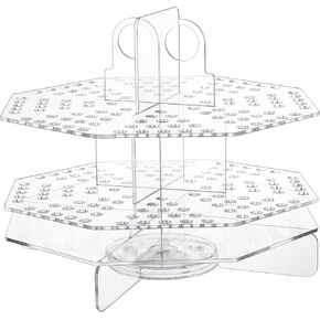 Eersida 120 Slot Acrylic Pen Holder Pen Clear Pencil Holder Display Stand Marker Organizer Acrylic Desktop Organizer the Hole Diameter Is 0.5 Inch for Art Supply Makeup Brushes Storage Craft Shows