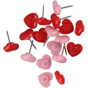dohobby 100PCS Pink&Red Heart Pushpins Heart Thumb Tacks Photo Map Pins Thumbtack Creative Drawing Pins Home Office Decor
