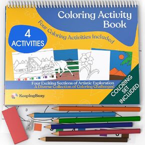 Keeping Busy Coloring Activities for Dementia Patients Art Set | Dementia Activities for Seniors Products for People with Dementia Activities for Elderly with Dementia Products for Elderly Activities