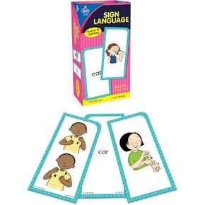 Carson Dellosa 104 American Sign Language Flash Cards for Kids, Toddlers and Beginners, ASL Flash Cards for Kids, ASL Cards for Beginners Covering 122 ASL Signs, Learn Sign Language for Beginners