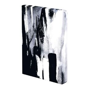 nuuna Notebook A5+ | Composition L - Zen | 3.5 mm Dot Grid | 256 Numbered Pages | 120 g Premium Paper | Jeans Label Material | Vegan | Sustainably Produced in Germany,Black / White / Grey
