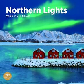 Bright Day Calendars 2025 Northern Lights Monthly Wall Calendar - Beautiful Landscape Photography Gift (12 x 12 Inch)