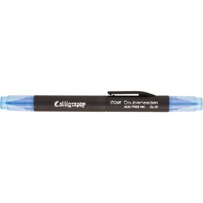 Itoya Doubleheader Calligraphy Pens-Doubleheader Calligraphy Marker, 1.5mm/3.0mm, Blue