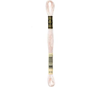 DMC 117-819 6 Strand Embroidery Cotton Floss, Light Baby Pink, 8.7-Yard