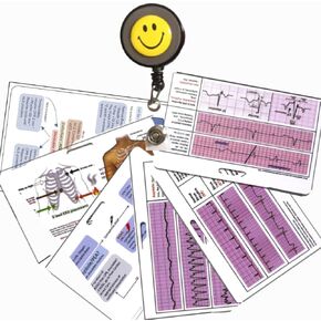 6 Set EKG Badge Card + (Cheat Sheet PDF) Nurse Badge refrenece Card - 18 Cardiac EKG Rhythm, lab Value, Cardiac Drips, 12 Lead - ER, ICU, Telemetry RN, Clinicals, Nursing Student, EMT