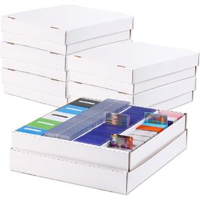 Upgraded 6-Pack Monster 3200 Count TCG Card Storage Box, Baseball Card Box is More Sturdy Durable, Bulk Card Storage for Sports Cards and TCG Cards