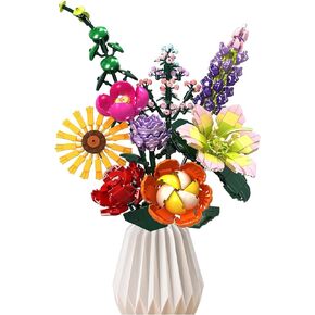 Flowers Bouquet Building Set, Botanical Collection Building Toys for Adults Kids, Home Decor Gift for Mother's Day, Valentine Day, Birthday, Christmas Day