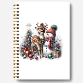 دفتر عيد الميلاد الرنة ثلج، مجلة عيد الميلاد، هدايا مكتب عيد الميلاد لزملاء العمل، دفتر تكوين عيد الميلاد، لوازم مكتب عيد الميلاد، دفتر دوامة 5.5x8.3 بوصة in Kuwait