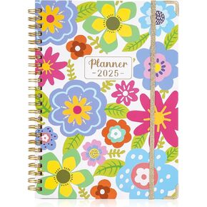 2025 Planner - 2025 Planner Weekly and Monthly, Jan.2025 - Dec.2025, Hardcover 2025 Planner Monthly with Tabs, 6.2" x 8.5", Strong Twin-Wire, Back Pocket