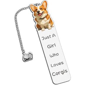 Cute Corgi Gifts for Corgi Lovers Dog Bookmarks for Reading Women Dog Lovers Book Lover Gifts Just a Girl Who Loves Dogs Christmas Stocking Stuffers Gifts for Corgi Mom Owner Dog Themed Gifts