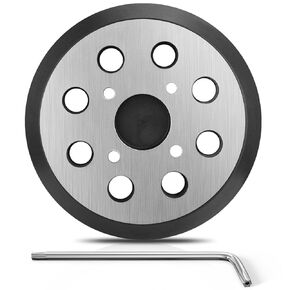 Sander Pad for Milwaukee, 2 Pack 5 Inch 8 Hole Orbital Sander Pad for Milwaukee 6021-21 6034-21 2648-20 2648-21 Random Orbit Sander Replacement Hook and Loop Metal Backing Pad Part Number 51-36-7100