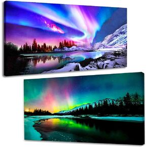 TOCARE 2 Pack Large Diamond Painting Kits, Waterfall Diamond Painting Kits for Adults, Full Drill Diamond Art Kits for Adults Nature Scenery 16x28inch Home Wall Decor