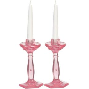 Chrysnbon Melody Jane Dollhouse Cranberry Candlesticks Miniature Accessory