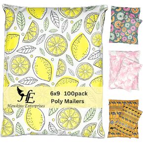 Hawk Poly Mailers 10x13 Cute Fruit Lemon Orange Variety 3.15mil Tamper-Evident Self-Sealing Shipping Envelopes Small Businesses Printed Mailing Bags (Fantabulous Fruit Basket 40 Pack, 10x13) in Saudi Arabia